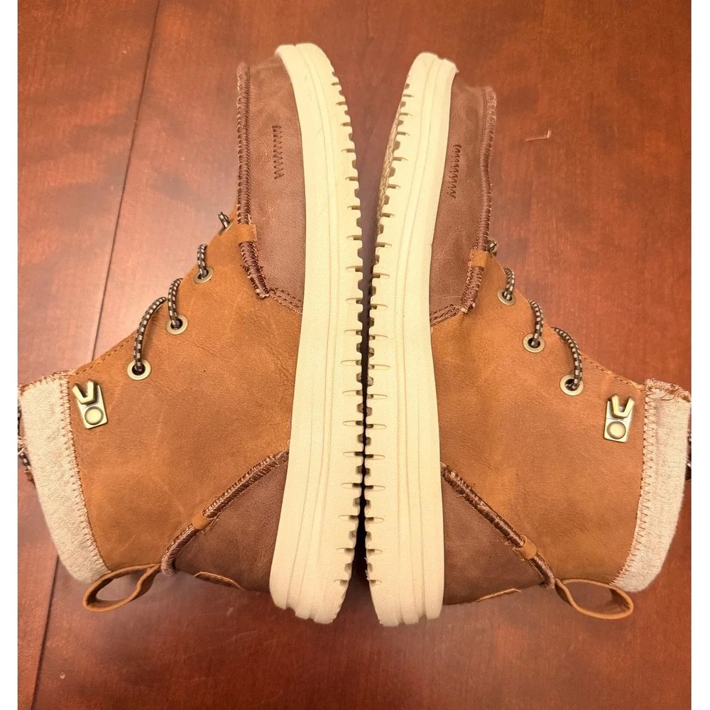 Hey Dude Bradley Classic Tumbled Cognac Multi Chukka Boots Mens 7 44327-2JZ